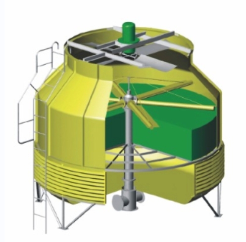 邵阳圆形逆流玻璃钢冷却塔